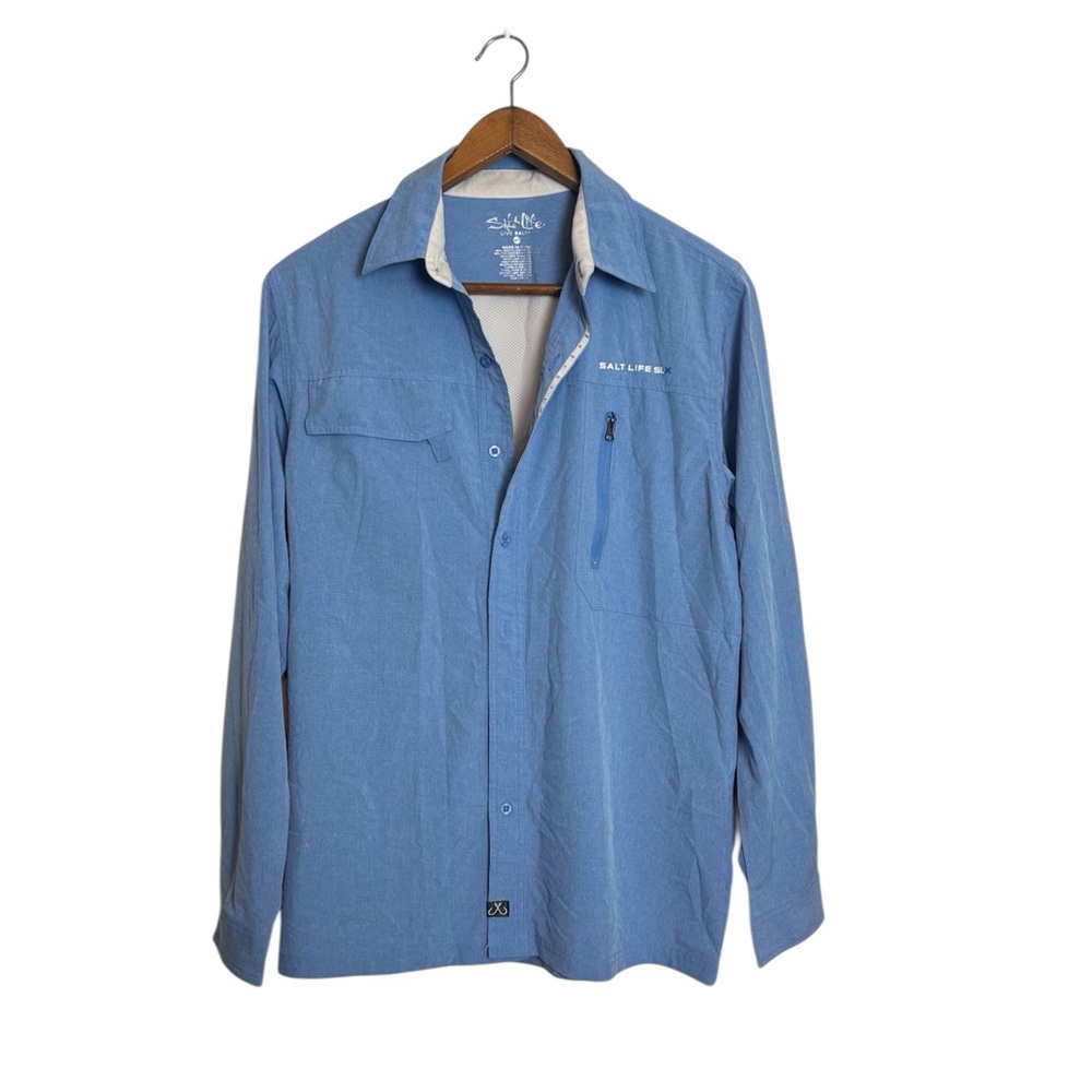 The Salt Life® Angler Performance Solid Fishing Long-Sleeve Shirt